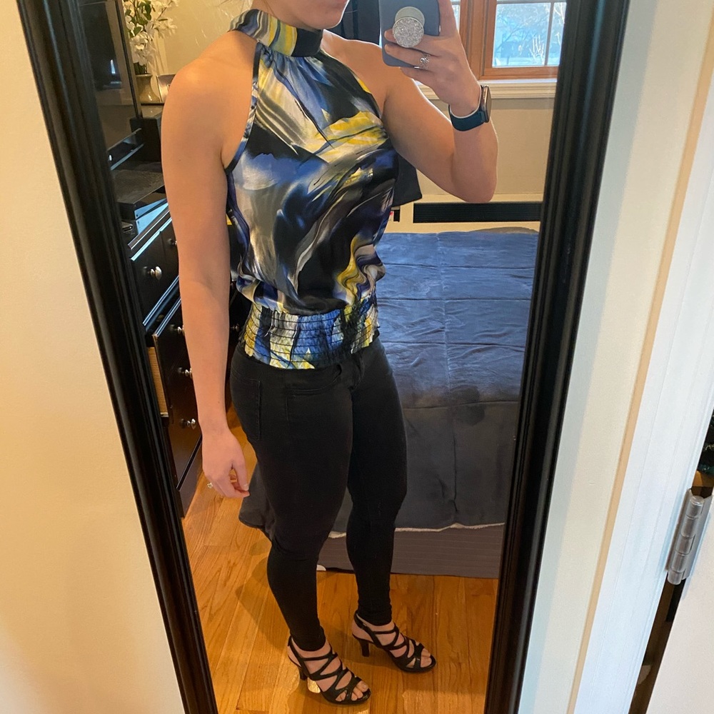 High neck top